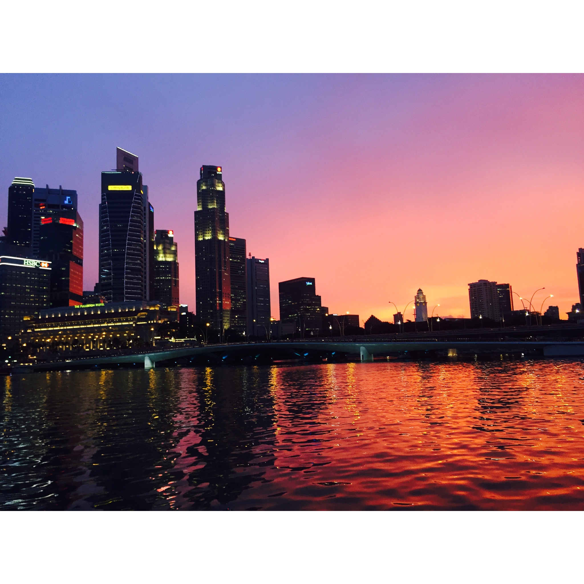 By Marina Bay in the evening